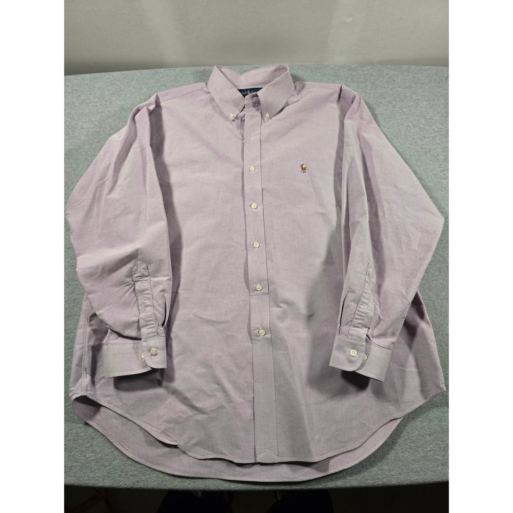 Ralph Lauren Classic Fit Oxford Shirt Mens 18 34/35 Purple Button Down XXL